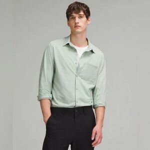 Lululemon Commission Long Sleeve Shirt Oxford  Men’s M Pistachio Casual Preppy
